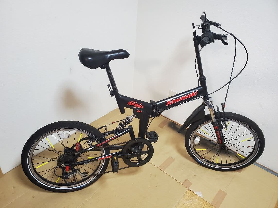 KYUZO KZ-100 折りたたみ自転車 ブラック カワサキ仕様