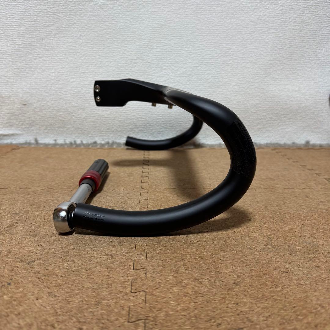 ロードバイク　一体型　カーボン　エアロ　ドロップハンドル　400-90mm