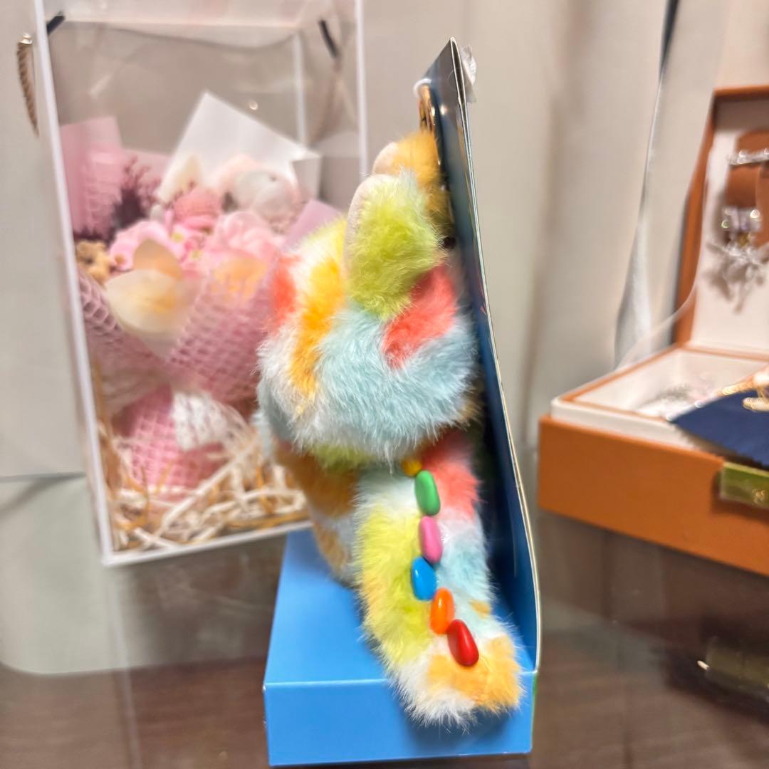 zimomo ジモモ ラブブ カスタム レインボー ふわふわ ストラップ付き