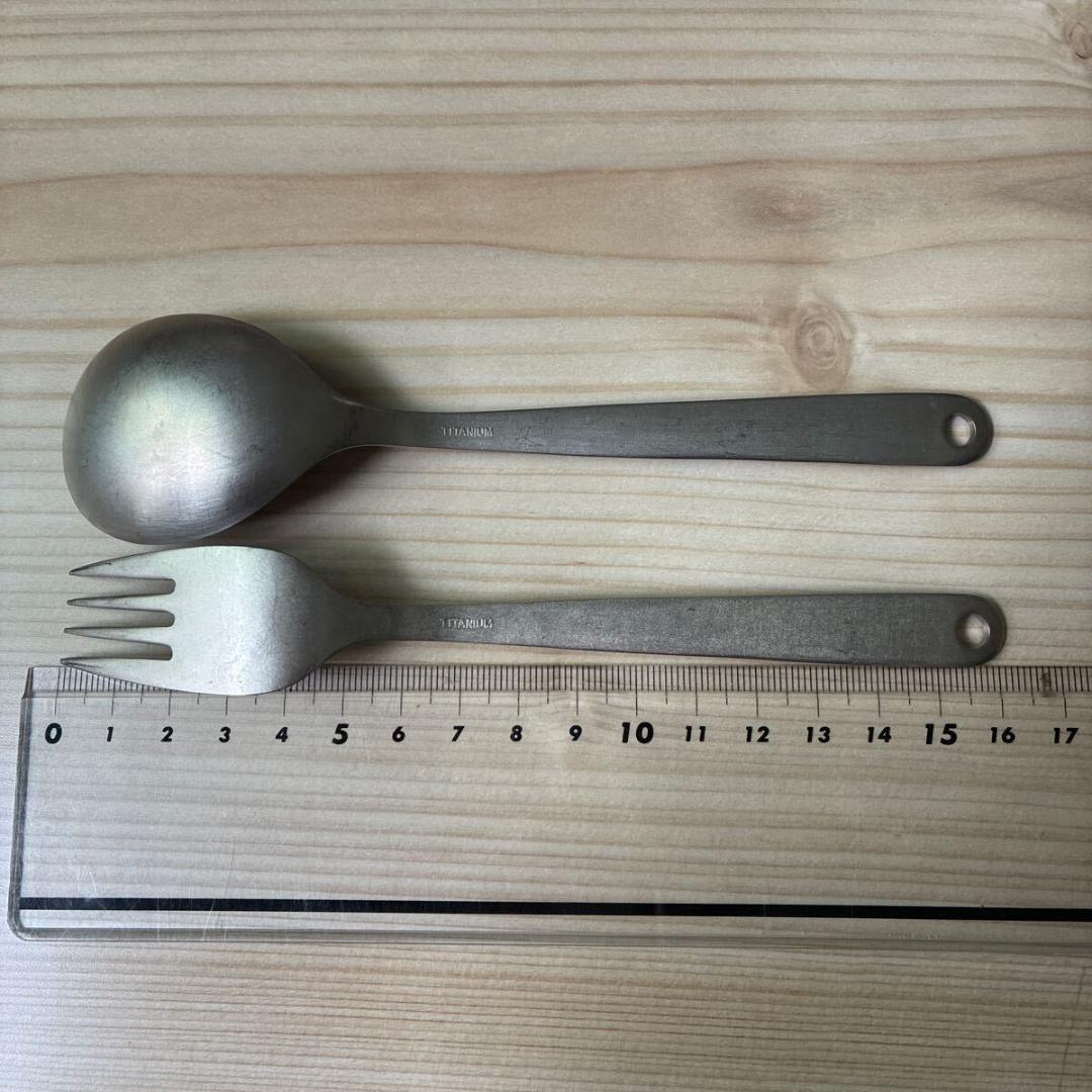 MIZO ミゾー　チタン製　フォーク、スプーン　2点セット