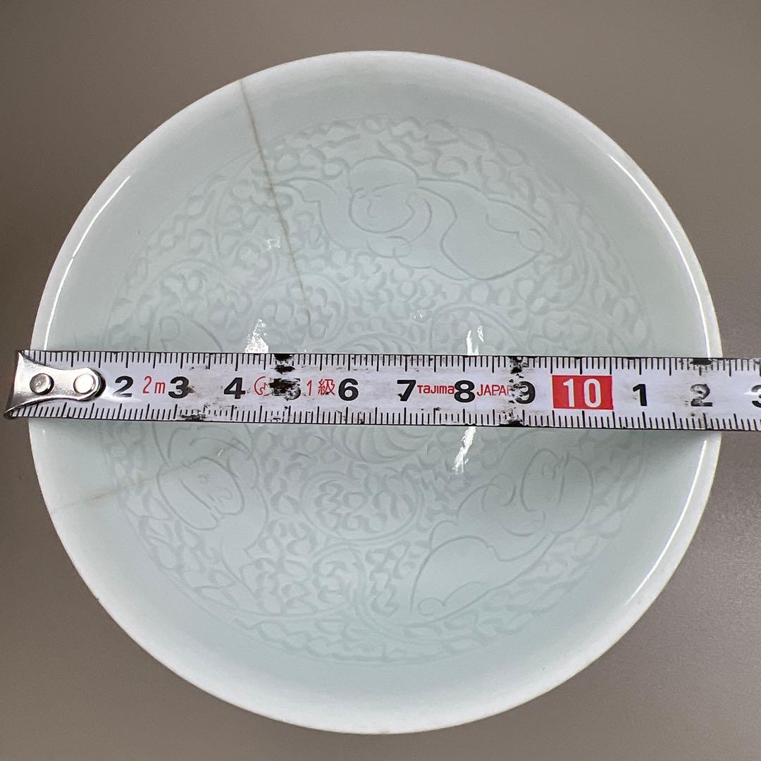 中国宋時代　影青陰刻　茶碗　直径12.2㎝　トヒオ　東な7-0703⭐︎2F