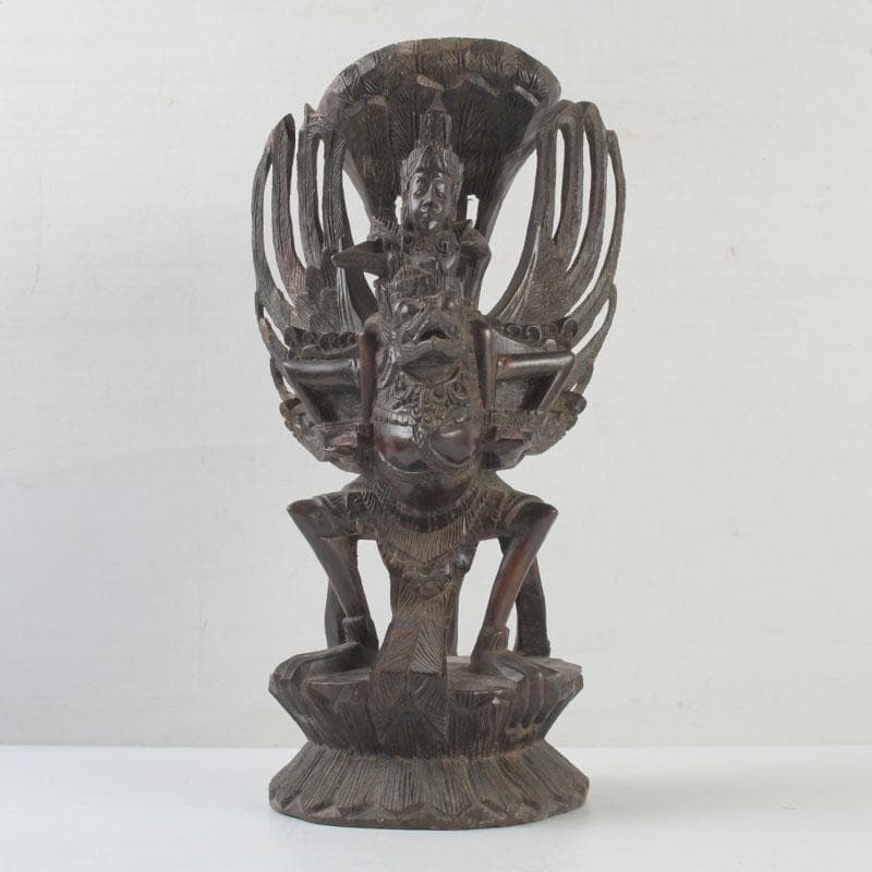 バリ島　インドネシア　木彫　ガルーダ像　置物　V　9380