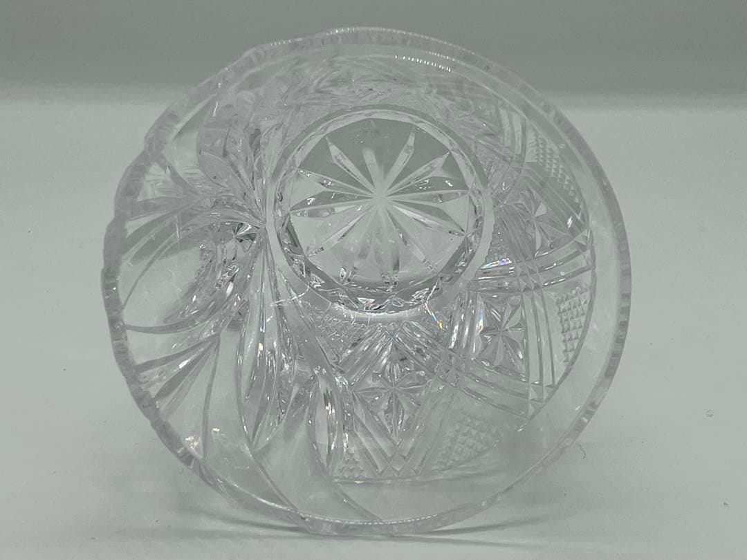 【未使用新品】薩摩切子 弟子丸 透明ガラス 切子 タンブラー 共箱 専用布付き