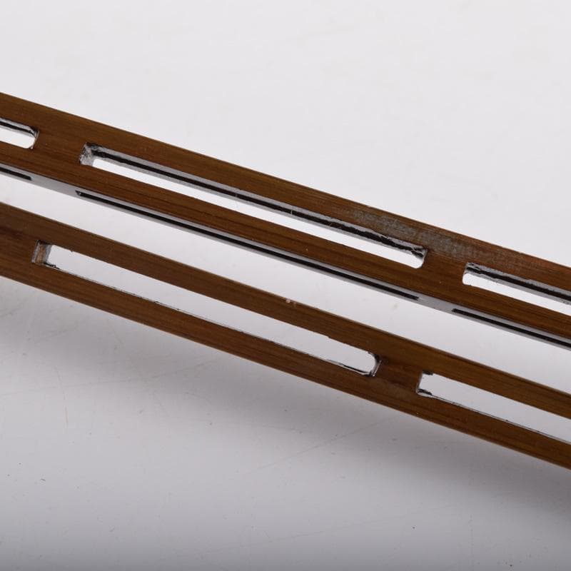 茶道具　金工師　木村清五郎造　菊頭四方透かし　飾火箸　共布共箱　V　7391