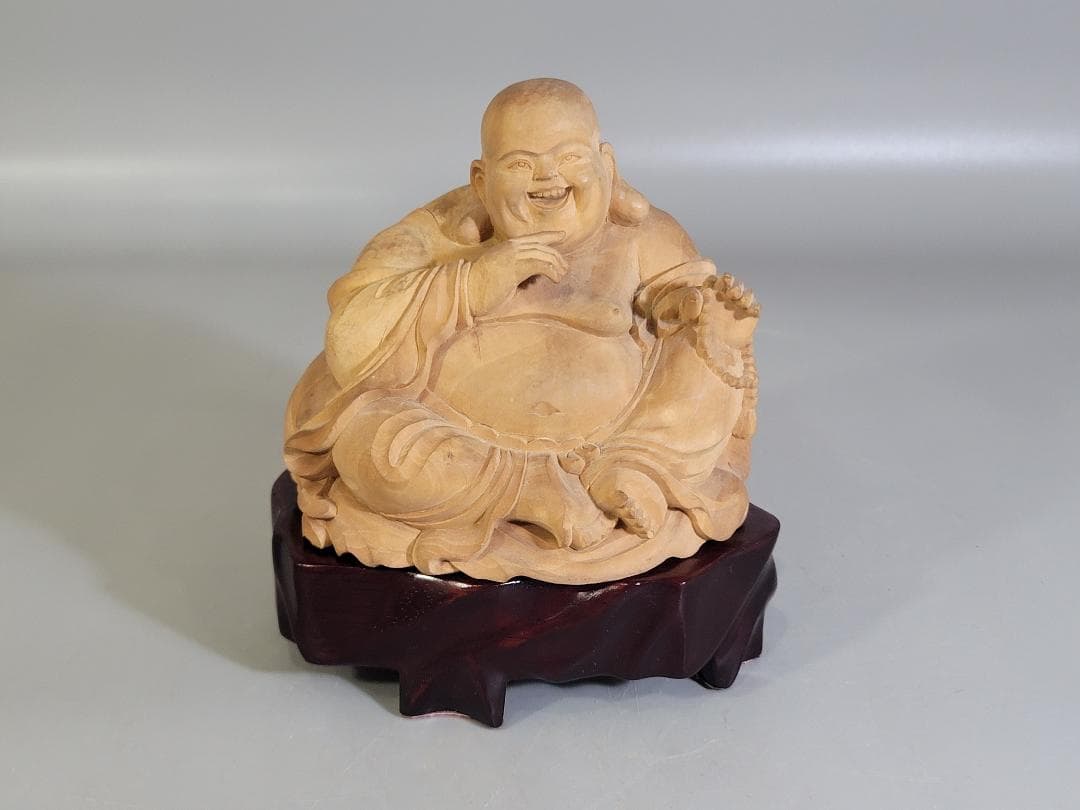 香木 白檀 刻 布袋 361.5g 保証