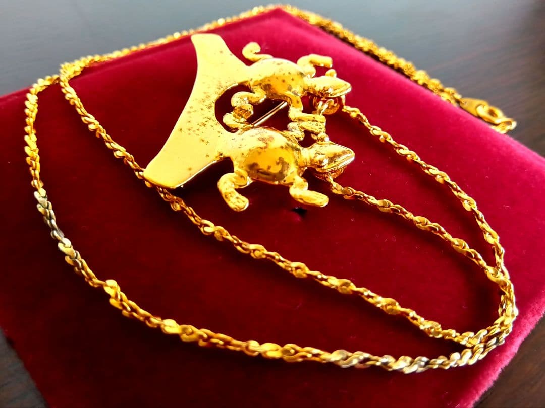 底値 シルバー925 GP レプロサ製ワカス ブローチ/ペンダントトップ/置物