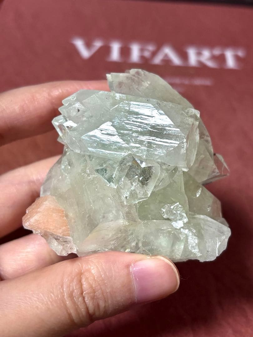 【レア】グリーンアポフィライト 原石 インド産 魚眼石 鉱物標本 天然石