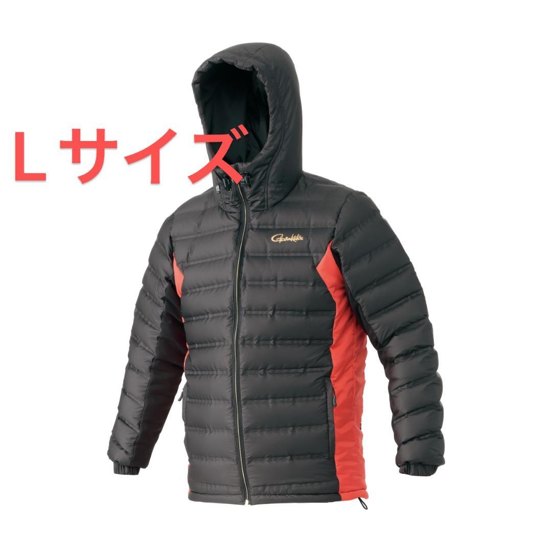 特価　がまかつ　ダウンパーカー GM3605 ブラック×レッド Lサイズ
