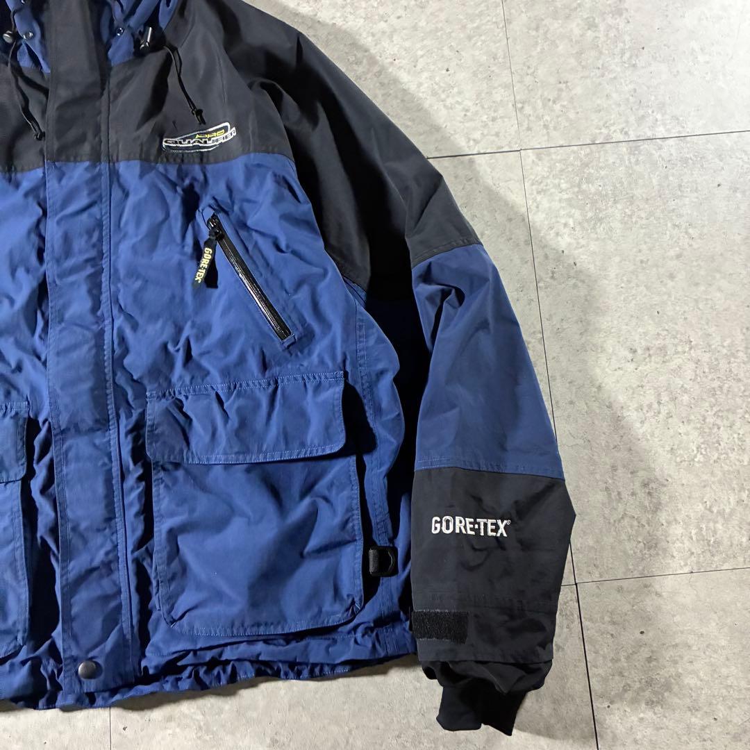 00s BassProShops GORE-TEXマウンテンパーカー黒青テック