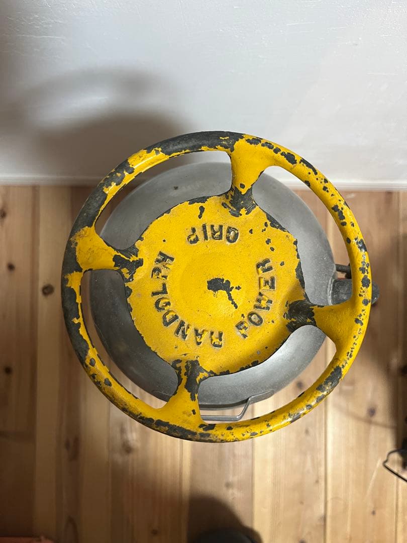 ヴィンテージ 消火器 シルバー イエロー