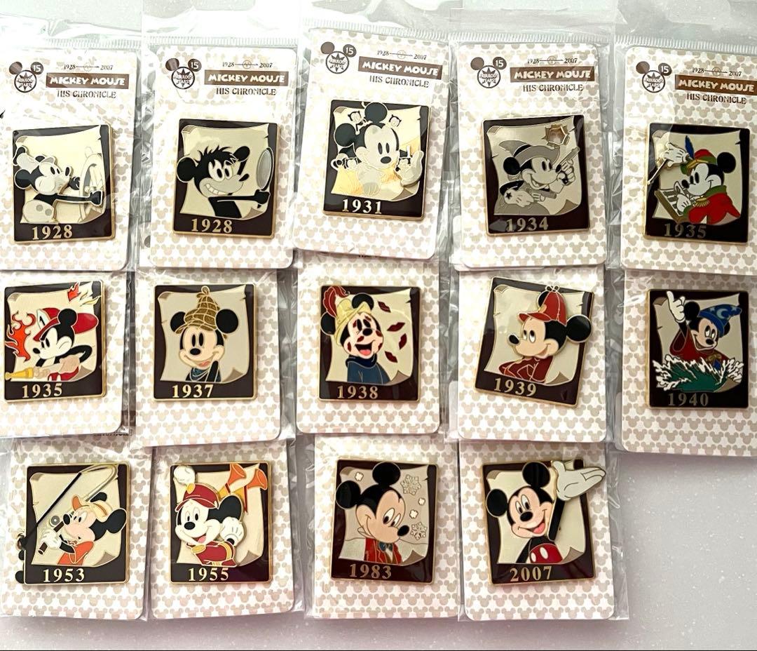 ディズニー ピンバッジ HIS CHRONICLE ミッキー 14種コンプリート