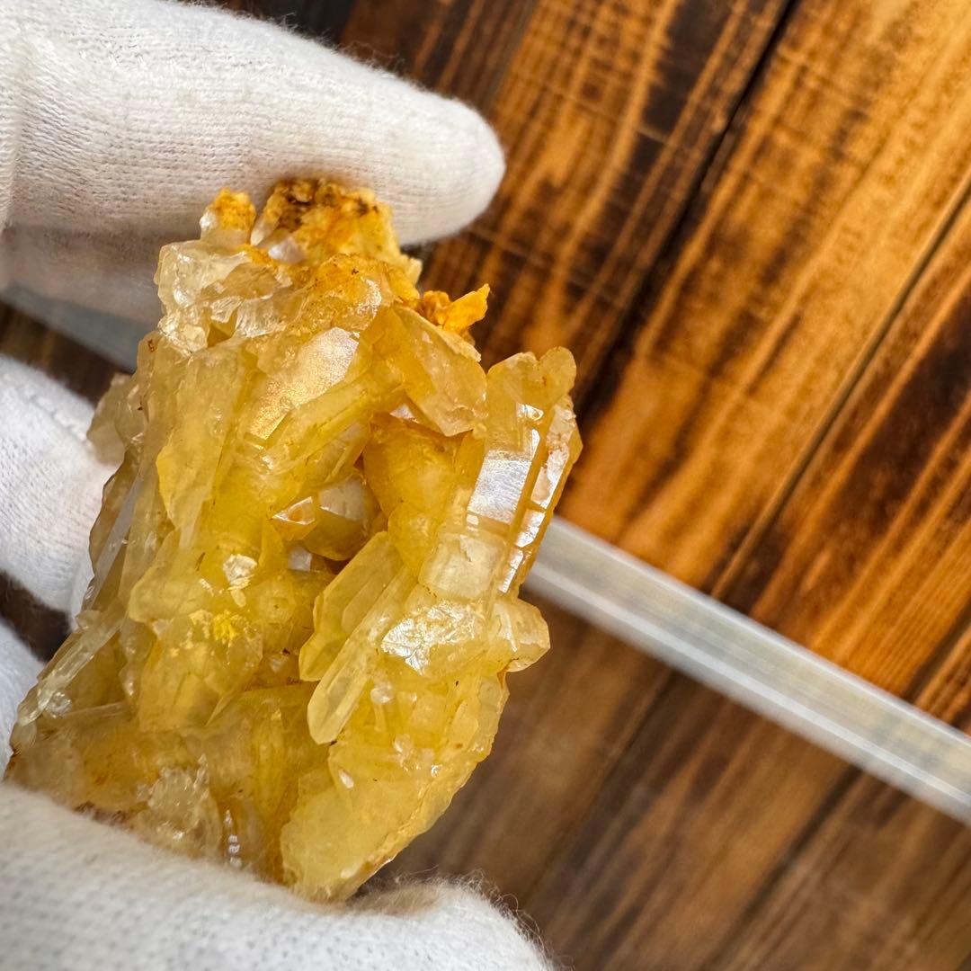 レモン水晶 クラスター 国産鉱物 奈良 希少