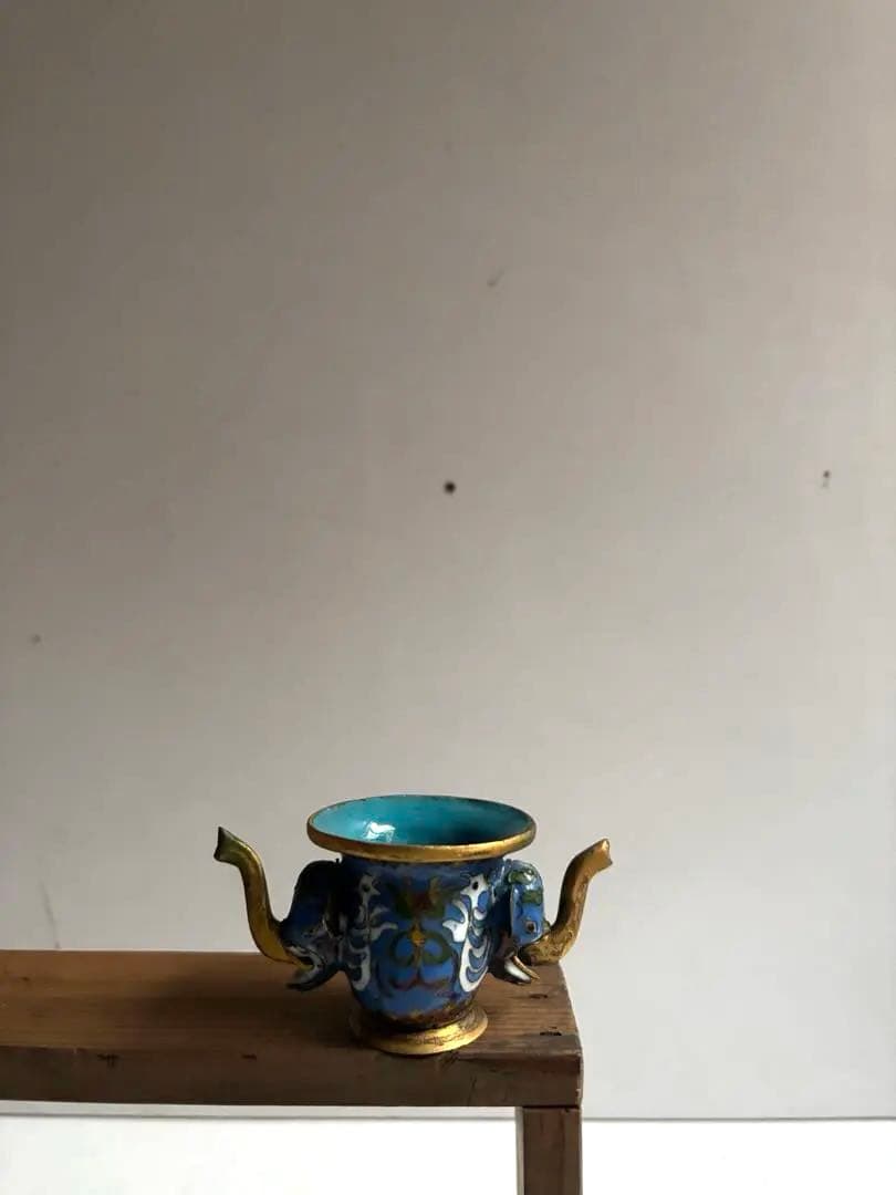 854 コレクション ヴィンテージ 七宝焼 ミニチュア 象のティーセット 景泰藍