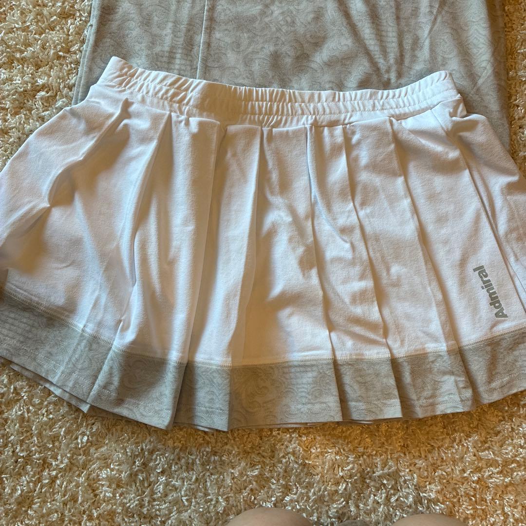 Admiral テニスウェア セット Lサイズ ホワイト/グレー