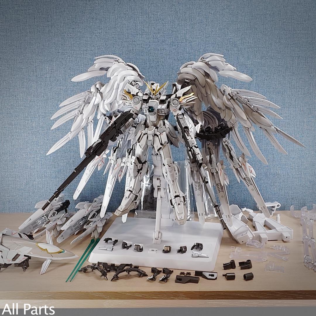 MG ウイングガンダムゼロ \" white カスタム\" パール塗装完成品
