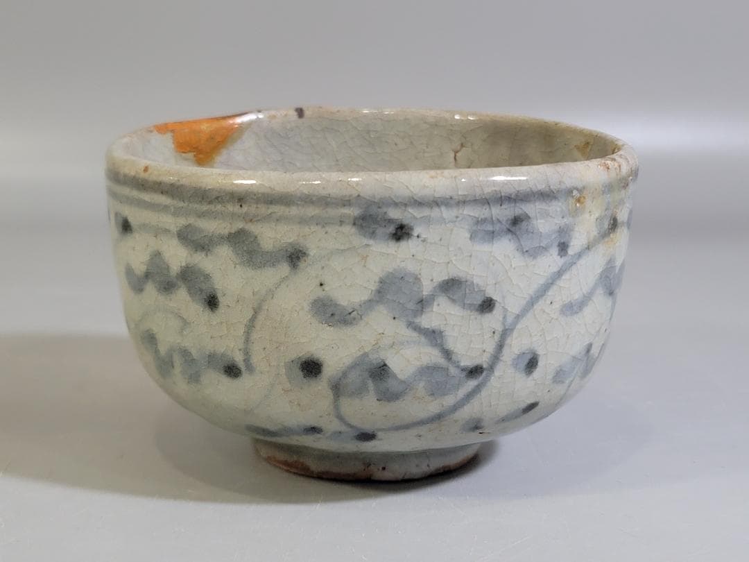 茶道具 古伊万里 染付 茶碗 古美術 DT476