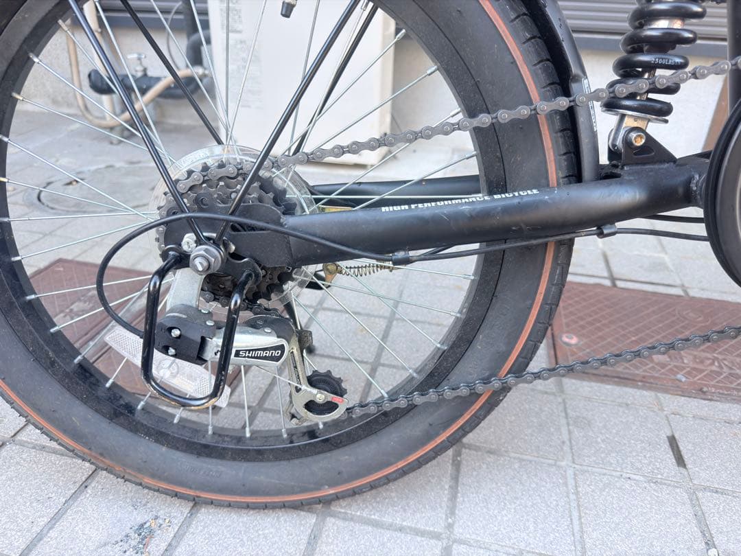 折りたたみ自転車 ホワイト・ブラック