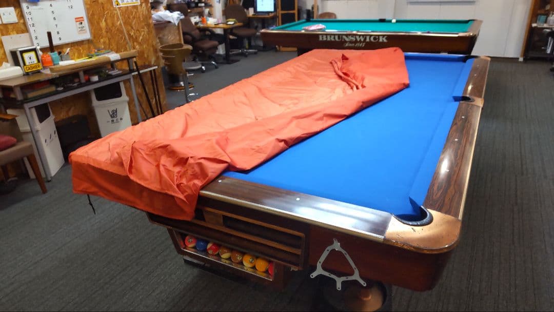 ビリヤード　テーブル　カバー　９フィート用　防水　（色ブラウン）