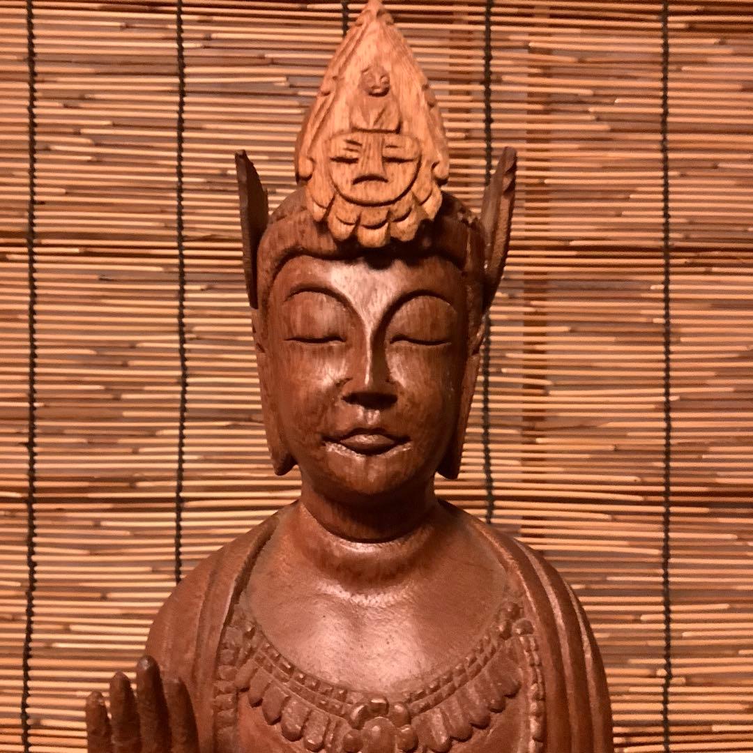 大正期「白鳳文化・夢違観音菩薩立像」法隆寺国宝写仏・平城京・天平文化・木彫・銘刻