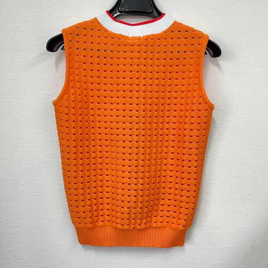 【H】美品✨アルチビオ　ベスト　スカート　セットアップ　オレンジ　ゴルフウェア