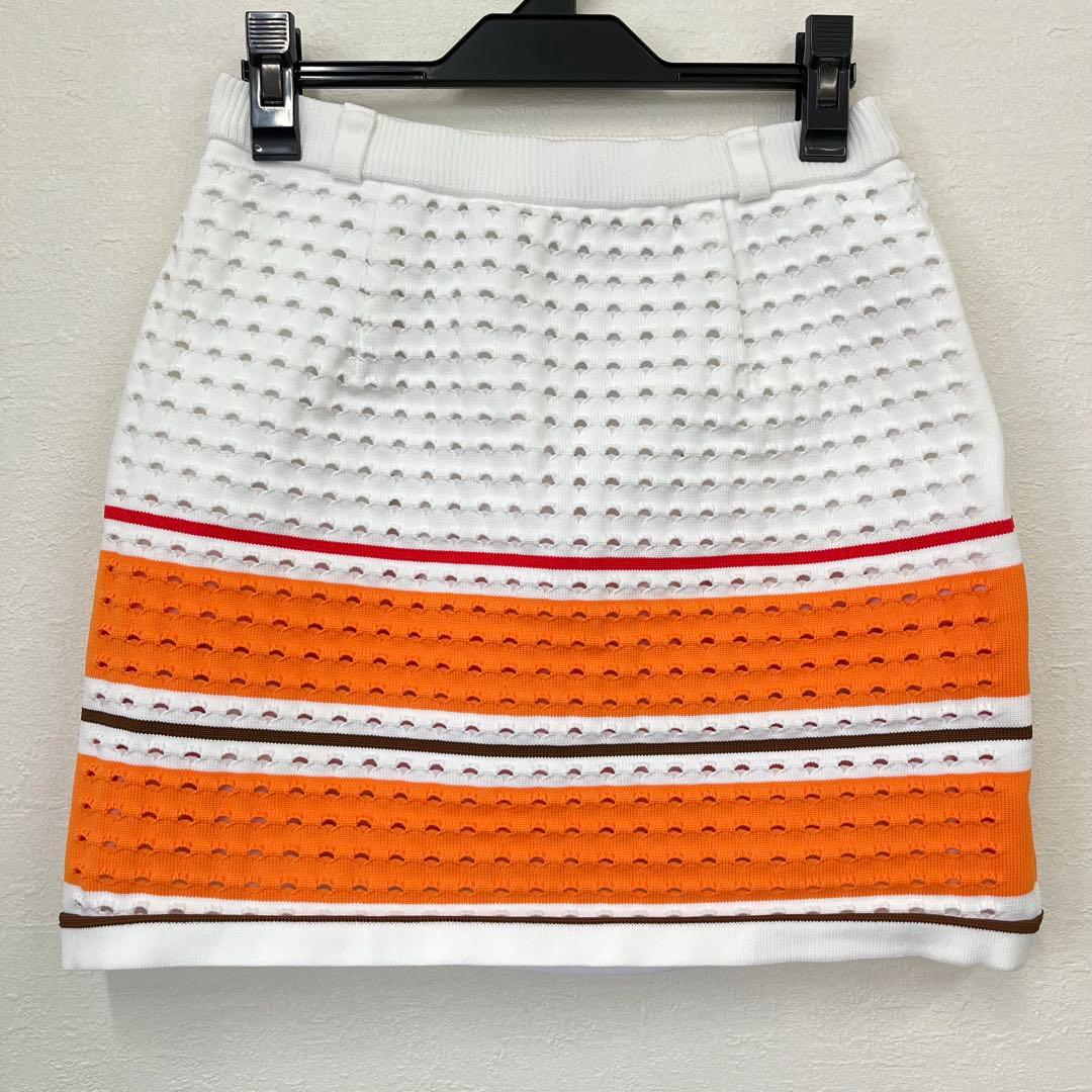 【H】美品✨アルチビオ　ベスト　スカート　セットアップ　オレンジ　ゴルフウェア