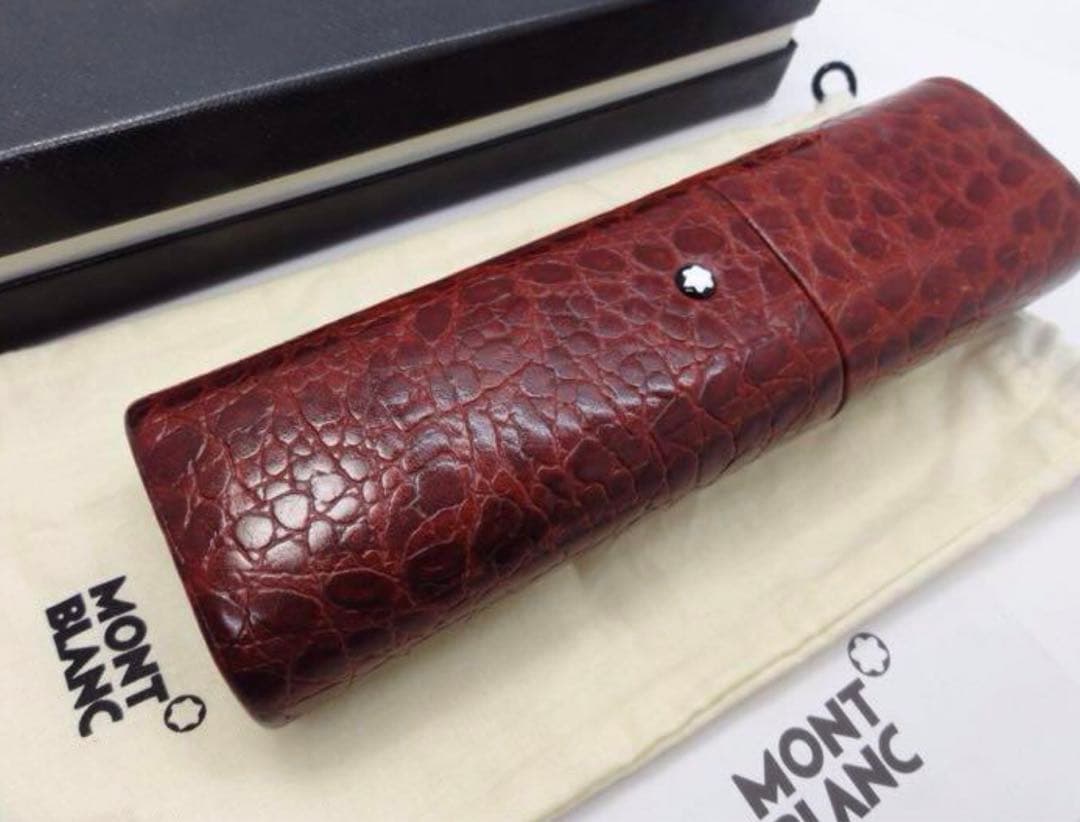 モンブラン ★稀な一生物の手作りの現在入手困難★名匠フローレンス手作りペンポーチ