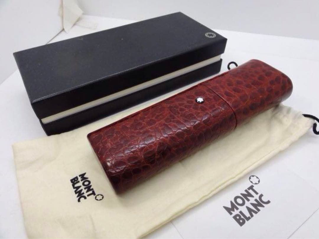 モンブラン ★稀な一生物の手作りの現在入手困難★名匠フローレンス手作りペンポーチ