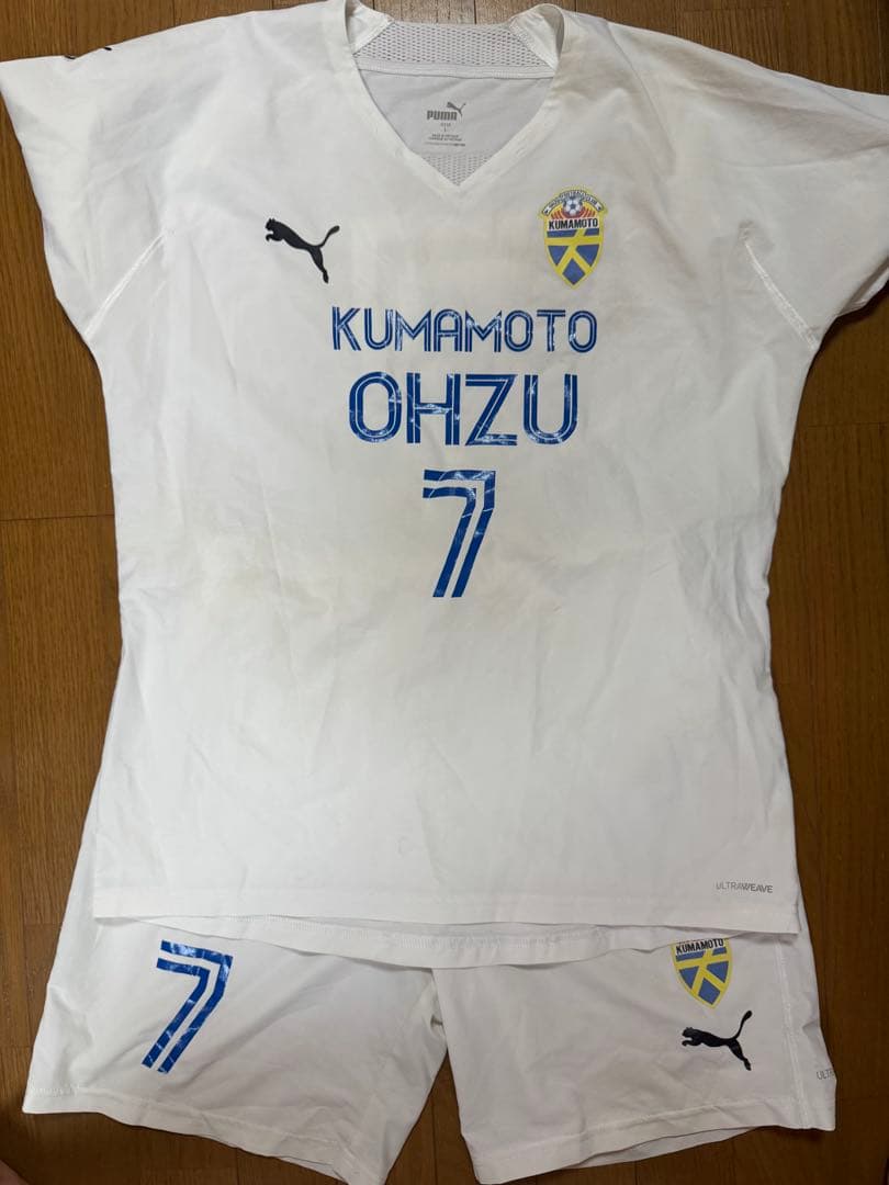 大津高校サッカー部　試合着　半袖上下セット　7番