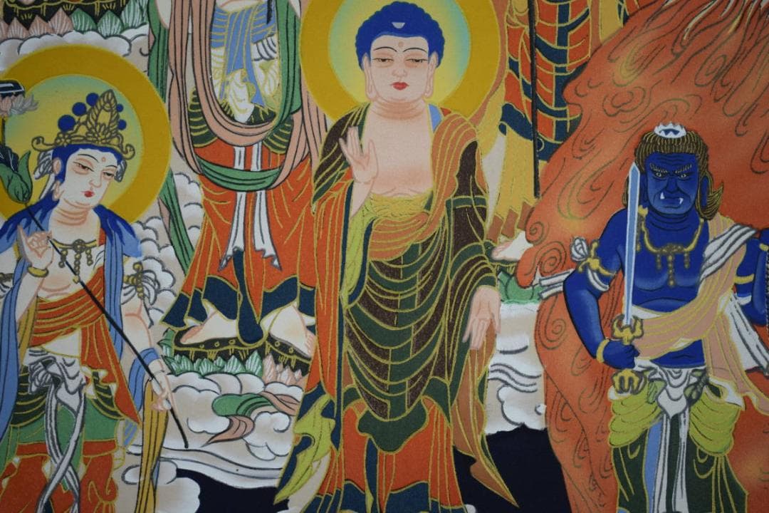 真作/十三佛図/美品/布袋屋掛軸HF-366