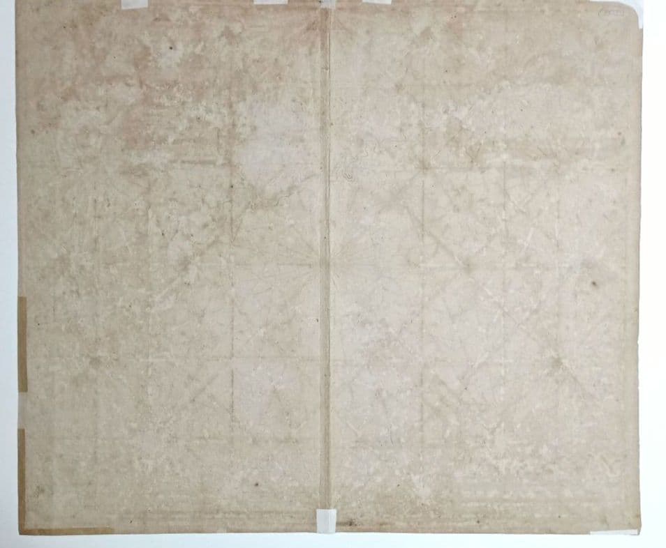 額装品　17世紀　J. ヴァン クーレン作　「西サハラの海岸線」　海図　大型作品