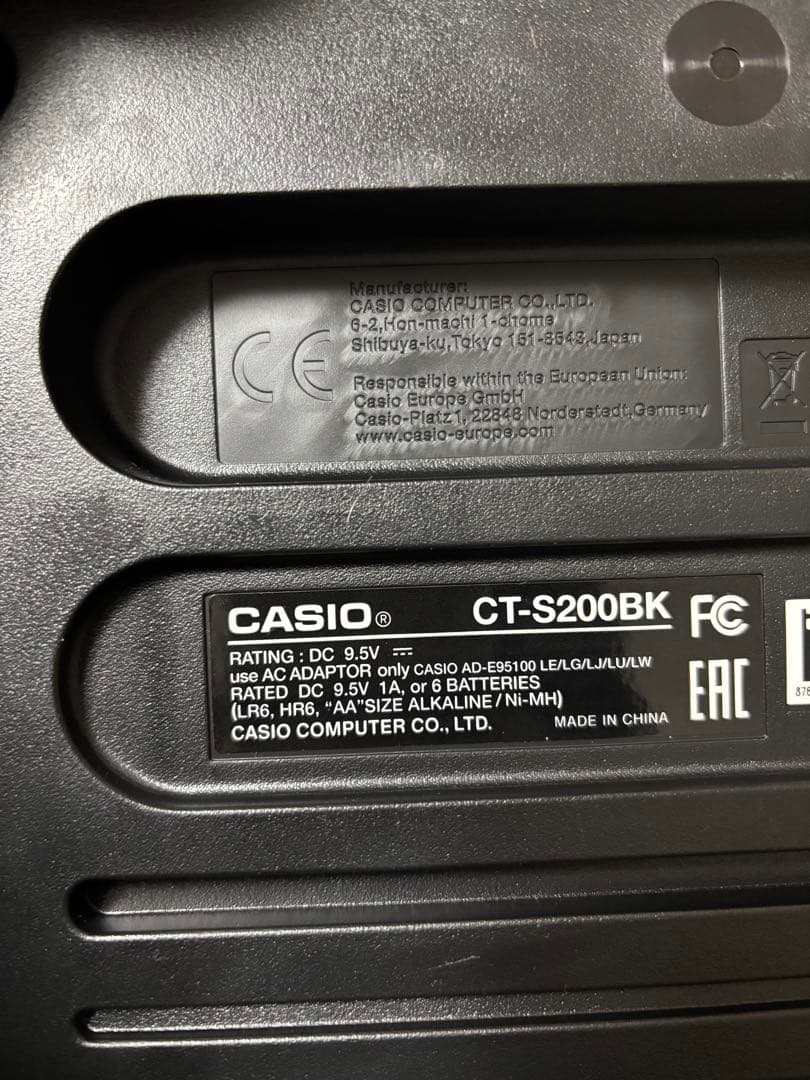[22年製]カシオ CT-S200BK ベーシックキーボード ブラック