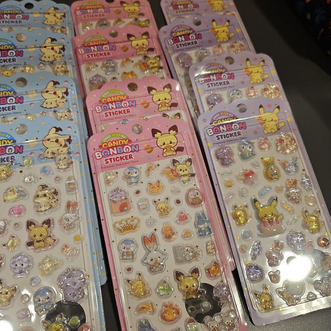 16枚 ポケモン　ボンボンドロップ シール　韓国限定　正規品