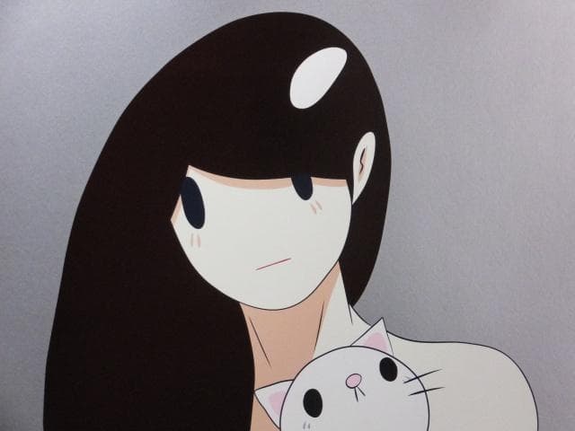 現代アート天野タケル サイン入COA付『Venus with cat』1205F