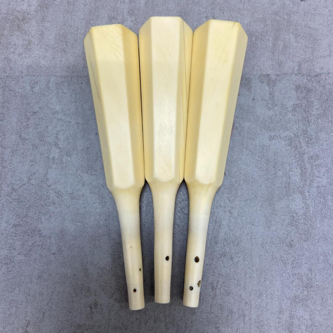 最高級品　津軽三味線用　糸巻き3本　和楽器　太棹　素六　全長約137mm