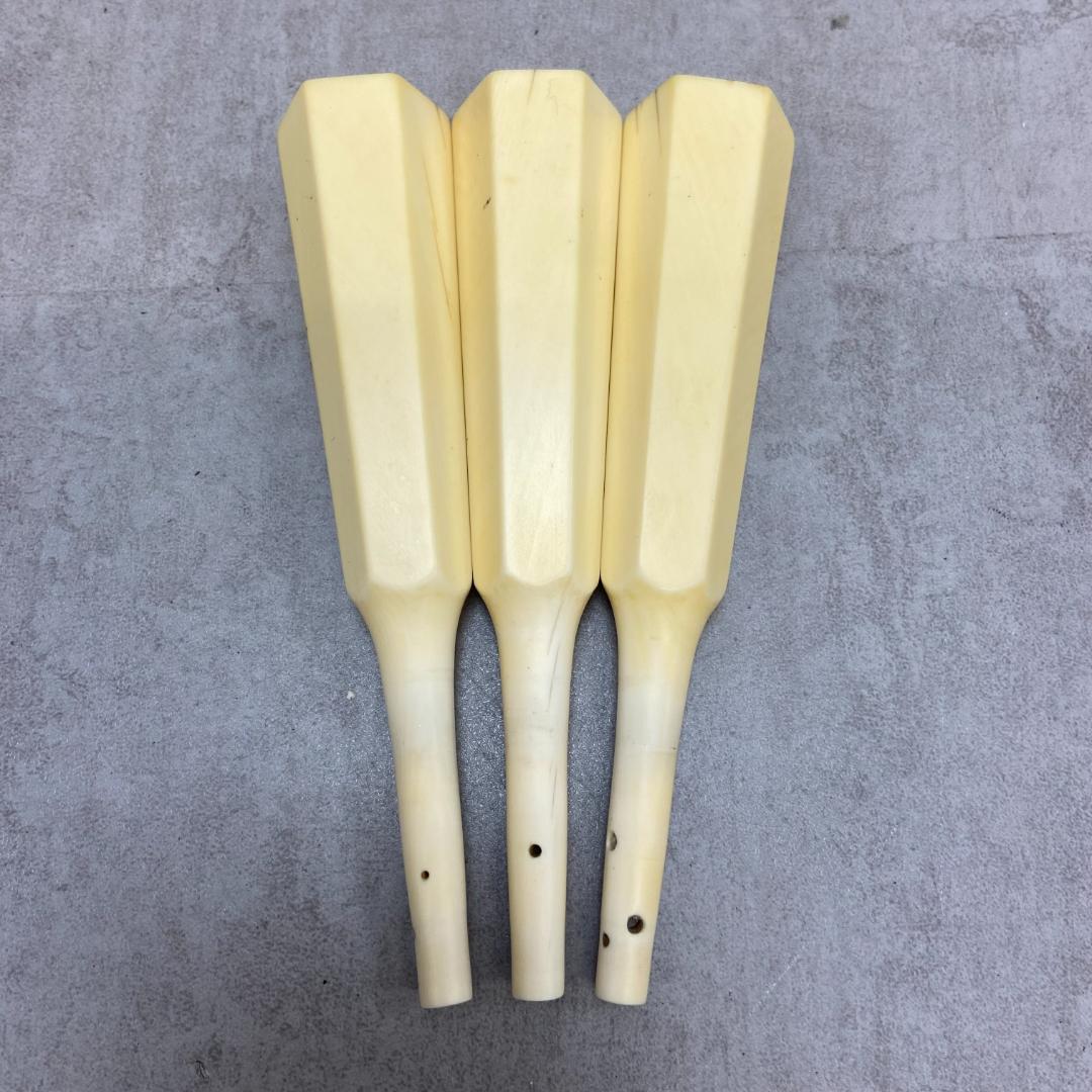 最高級品　津軽三味線用　糸巻き3本　和楽器　太棹　素六　全長約137mm