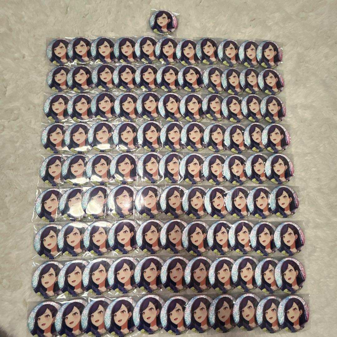 白石杏 フェス前 4A グリッター缶バッジ