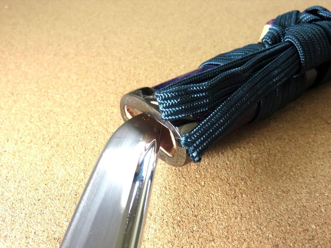 関の美術刀剣 戦国武将 上杉謙信 姫鶴一文字 紫梨地鞘 大刀 模造刀 模擬刀