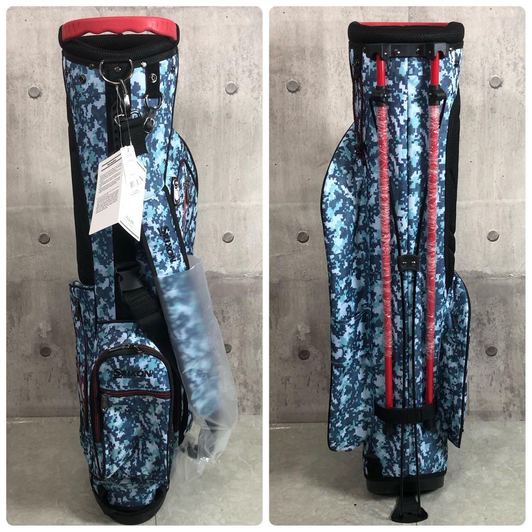 未使用品　SRIXON　キャディバッグ　スタンド式　カモフラ　ブルー　4分割