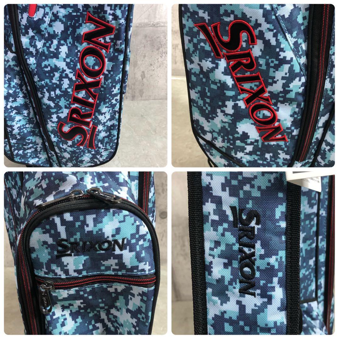 未使用品　SRIXON　キャディバッグ　スタンド式　カモフラ　ブルー　4分割