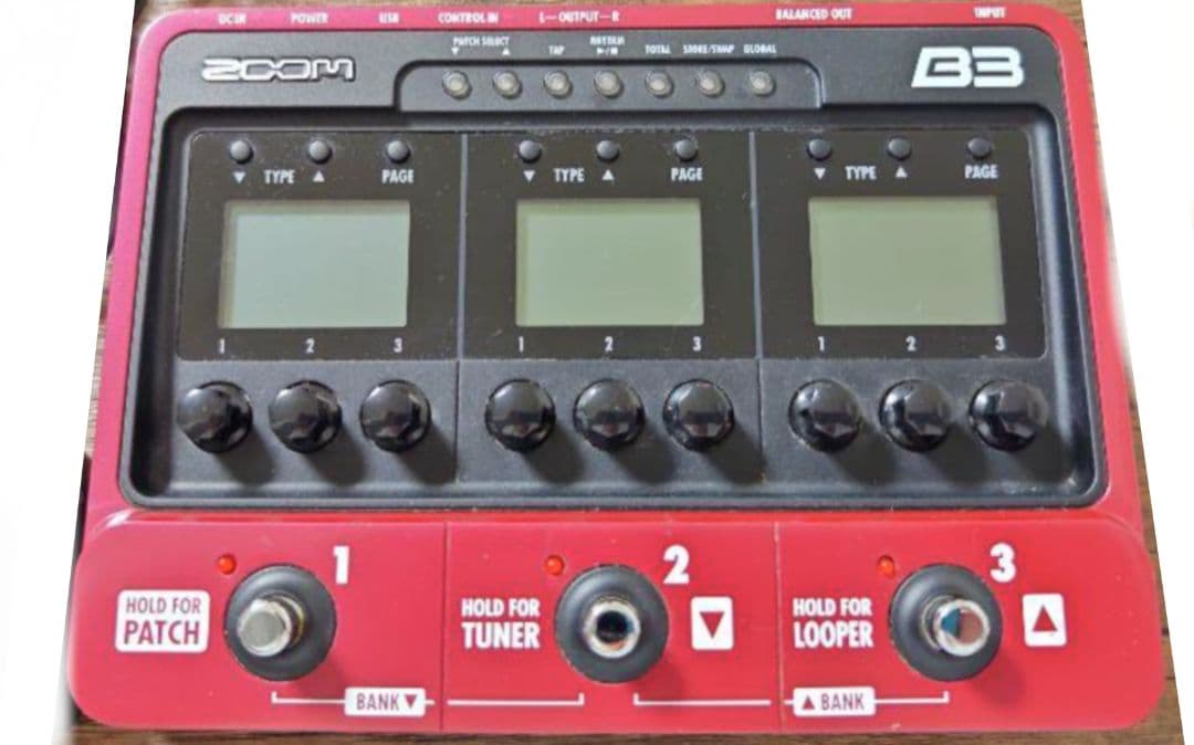 ■■【箱・電源ACアダプター付】ZOOM B3 ベース用マルチエフェクター