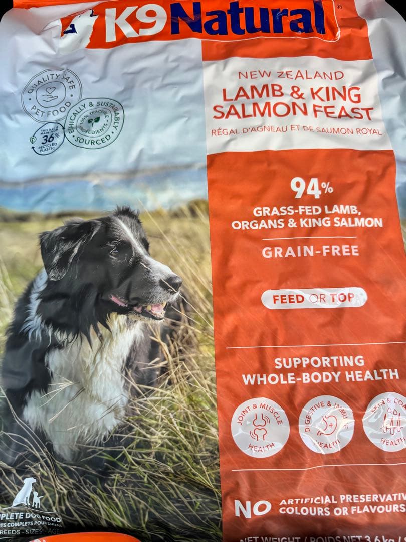 K9ナチュラルラム＆キングサーモン3.6kg送料無料