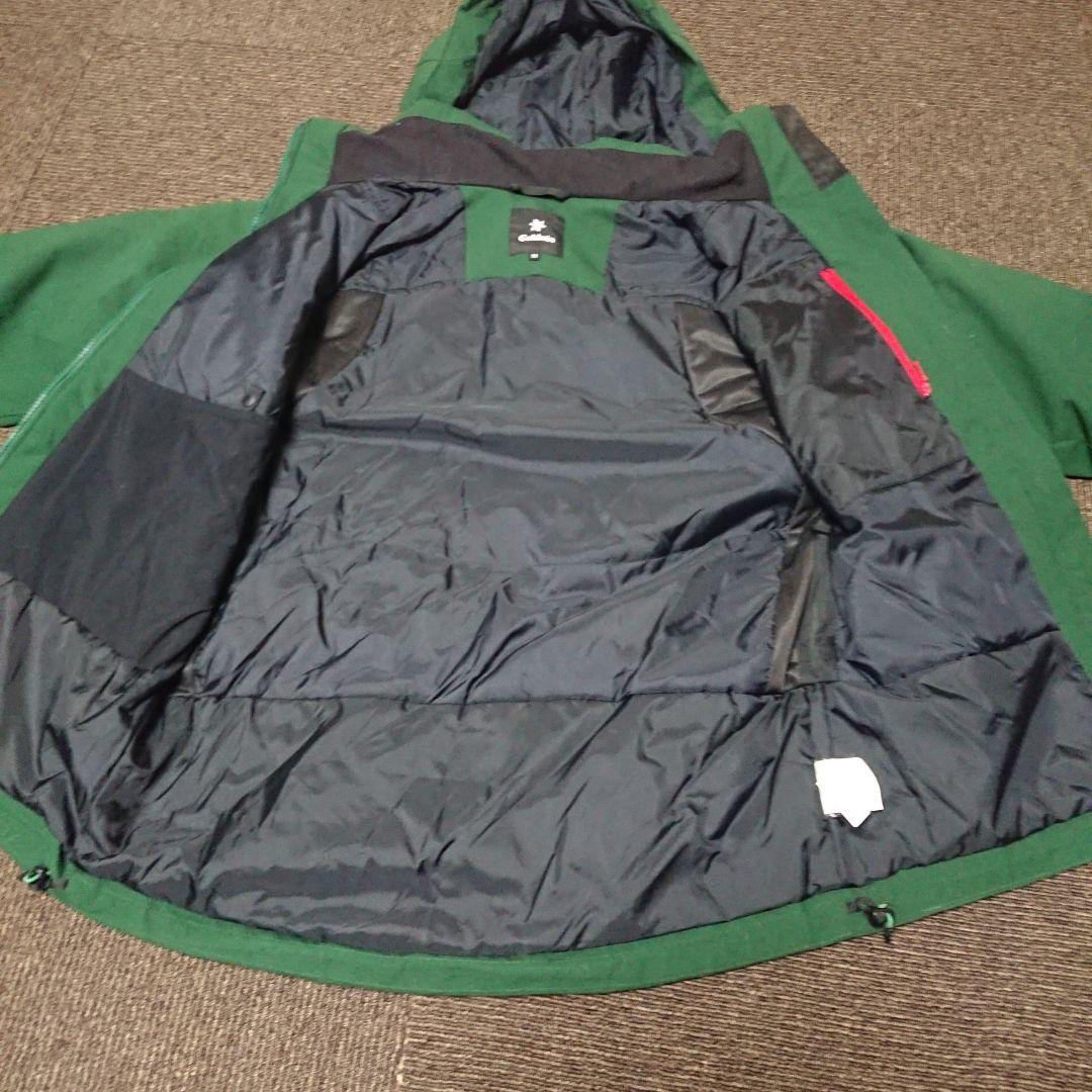 送料無料【Goldwin】イエロー×グリーンスキーウェア上下セット 上M下M-S