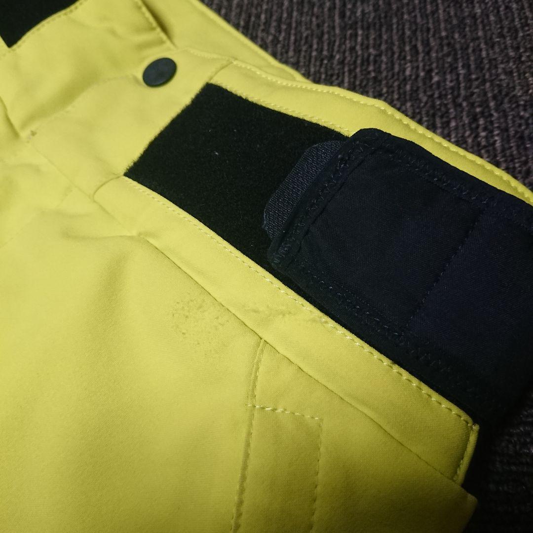 送料無料【Goldwin】イエロー×グリーンスキーウェア上下セット 上M下M-S
