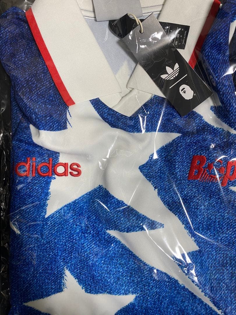 ウェア A BATHING APE adidas LS Jersey Blue XL