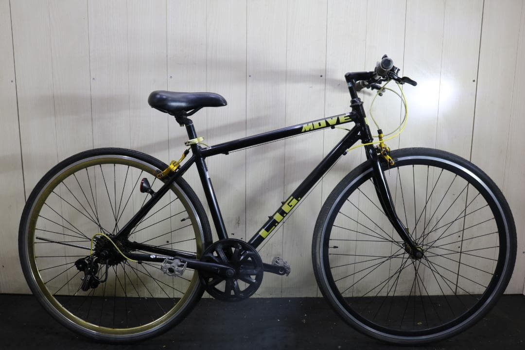 オオトモ製LIG MOVE 700C アルミ 440mm 7速 黒色 クロス