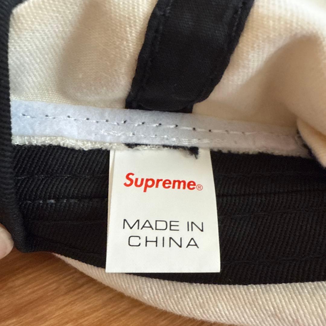 SUPREME BigStitah 6-Panel キャップ白