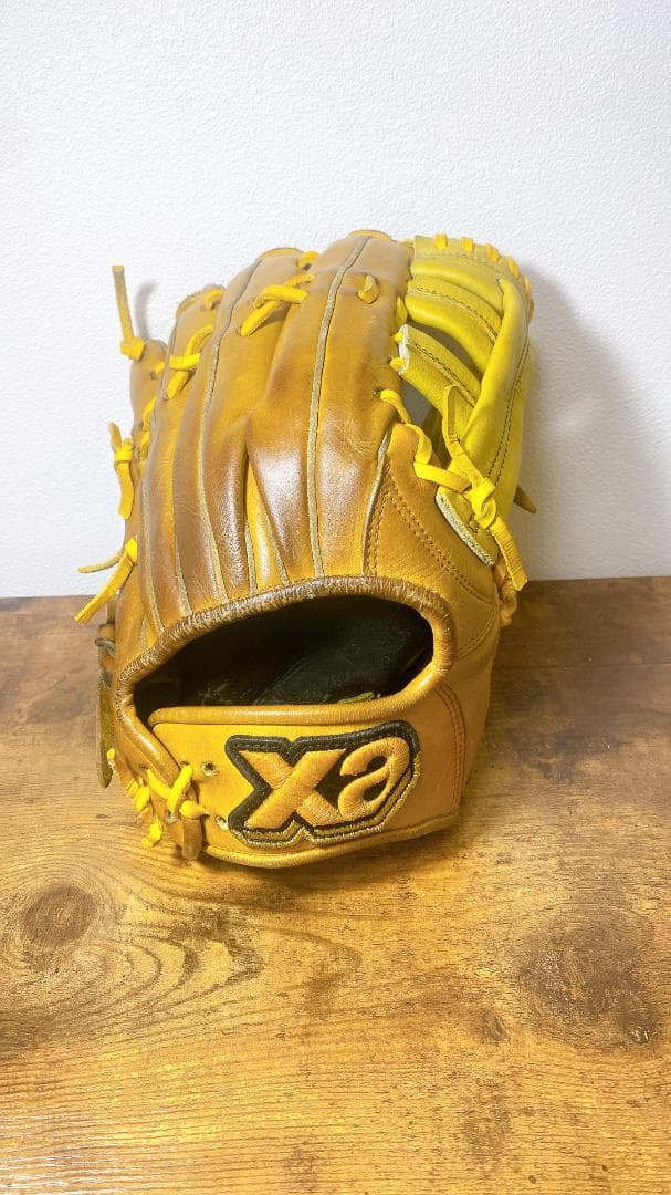【送料無料】ザナックス 軟式用グローブ 外野手用 草野球 イエロー 一般軟式用