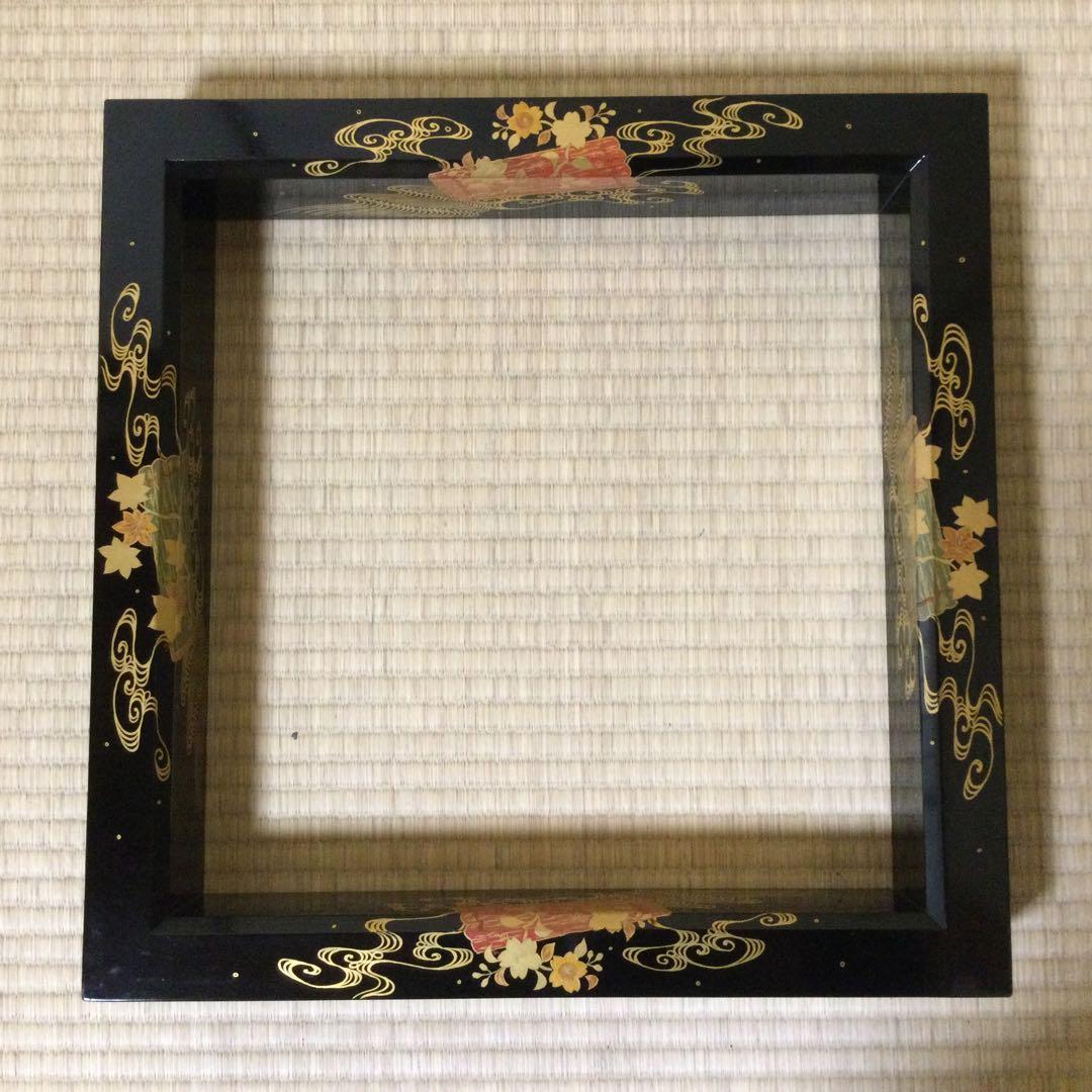 花筏蒔絵炉縁 北浜宗真作 炉道具 茶道具 供箱付 L204