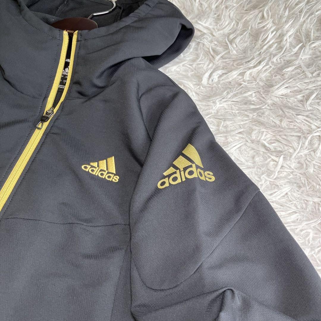 ◎極美品 アディダス 人気の黒×金 ジャージ上下セット L スポーツスタイル