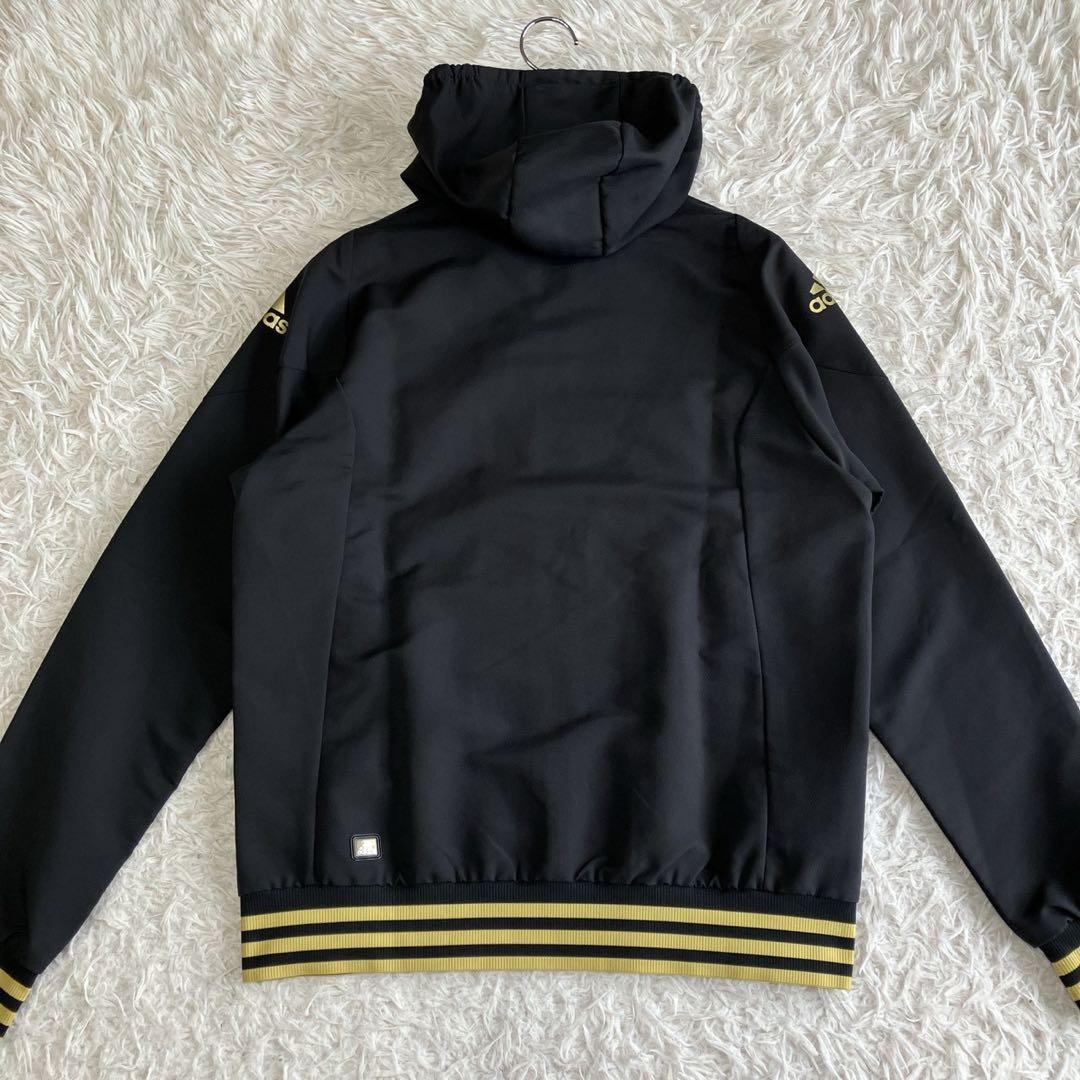 ◎極美品 アディダス 人気の黒×金 ジャージ上下セット L スポーツスタイル